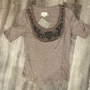 Deletta Anthropologie beaded top
